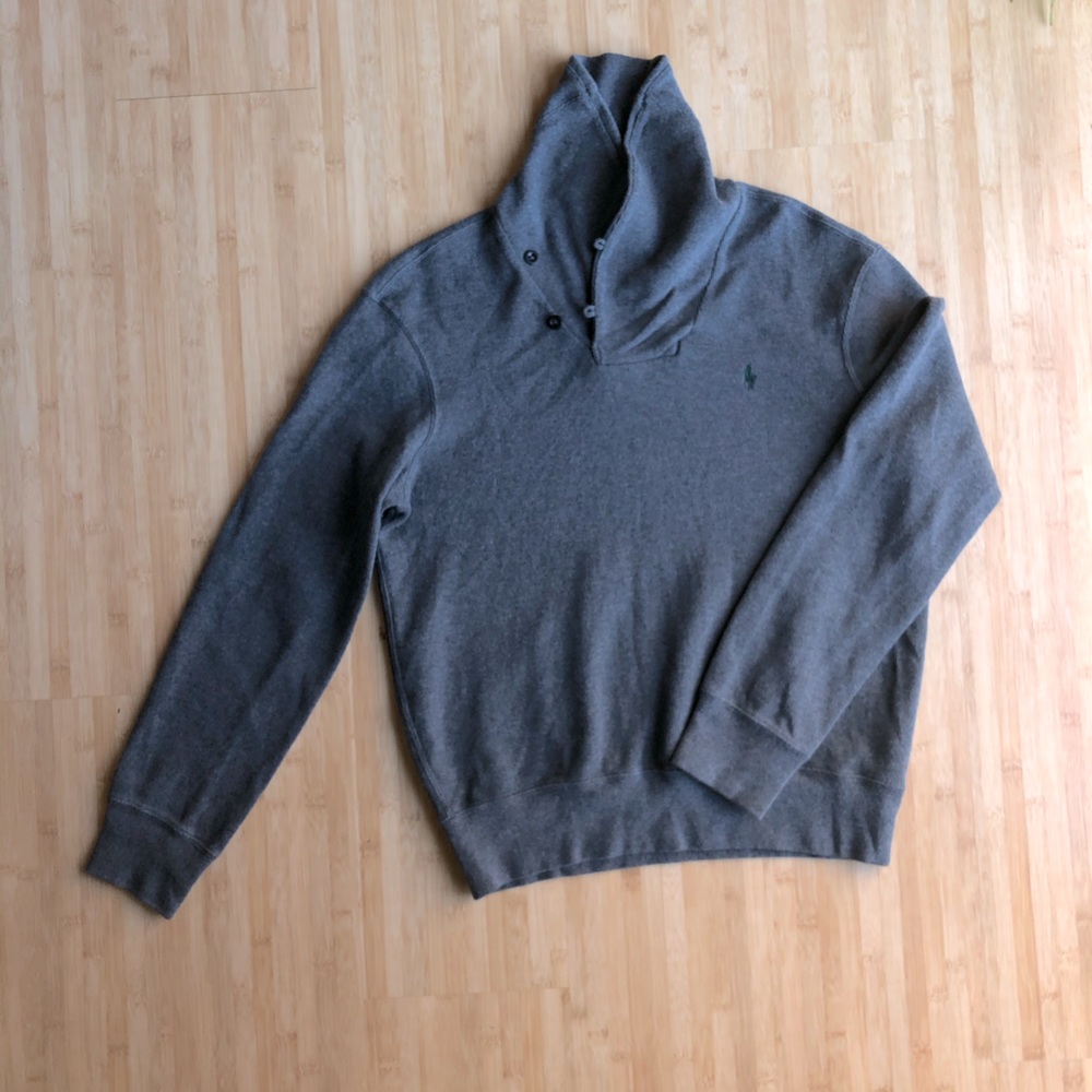 Polo by Ralph Lauren Jersey Shawl Pullover Sweater